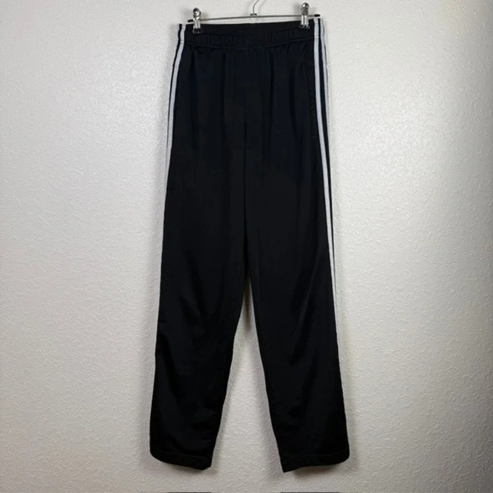 adidas Primegreen Essentials Warm-Up Open Hem 3-Stripes Track Pants‎ Black Small
